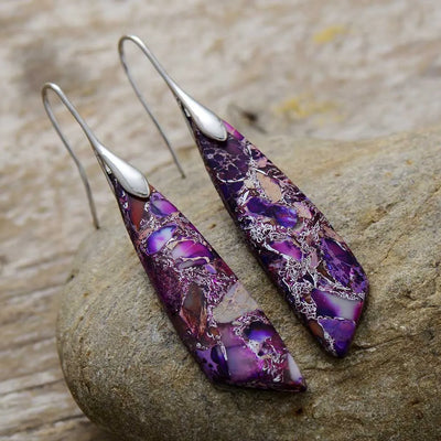 Pendientes Geométricos de Turmalina Rosa: Elegancia y Amor Propio