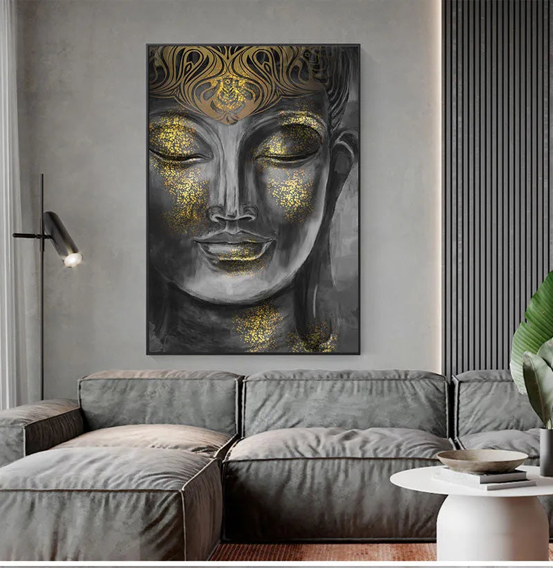 Pintura Zen Buda de Oro