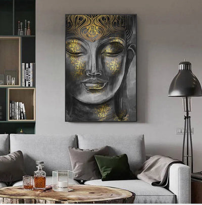 Pintura Zen Buda de Oro