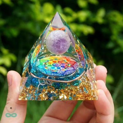 Pirámide en Orgonita y Celestina de 10cm