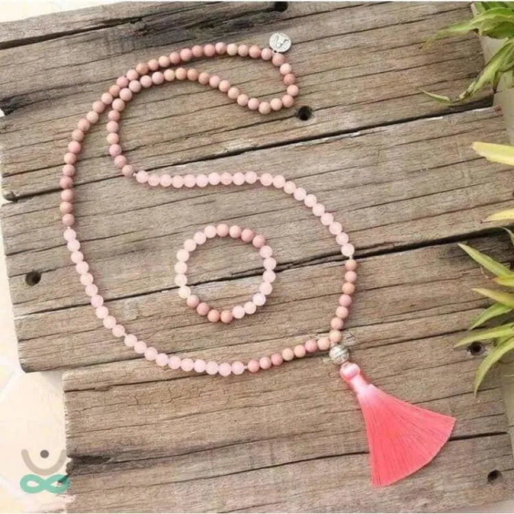 Prestigioso "Amor y Serenidad" en Cuarzo Rosa y Rodocrosita