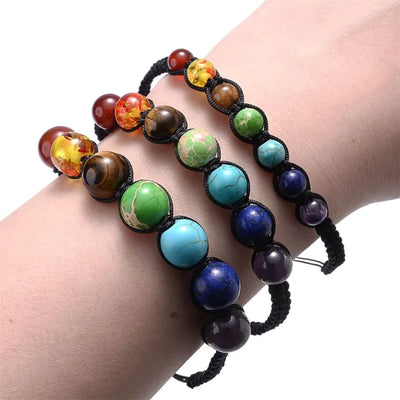 Pulsera 7 chakras en tejido trenzado