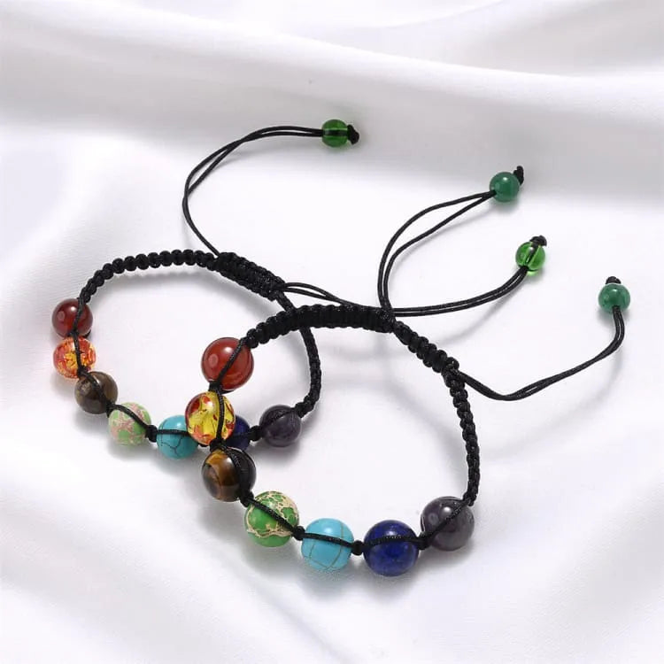 Pulsera 7 chakras en tejido trenzado
