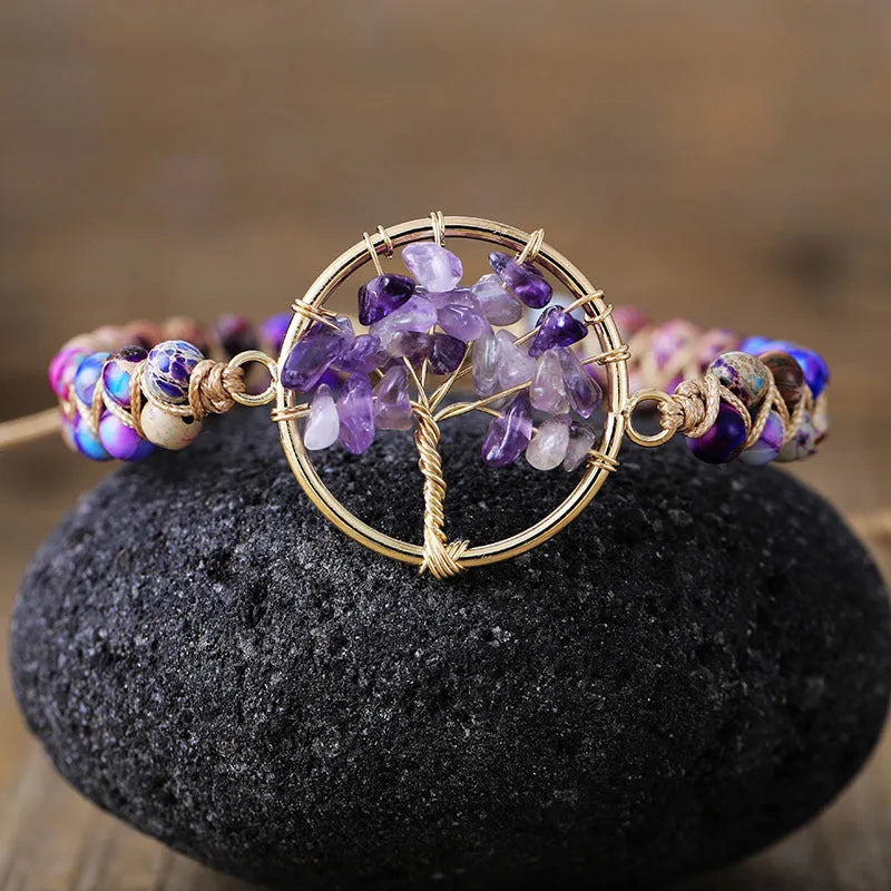 Pulsera Árbol de la Vida con Amatista