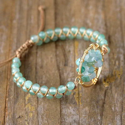 Pulsera Árbol de la Vida en Jade Verde