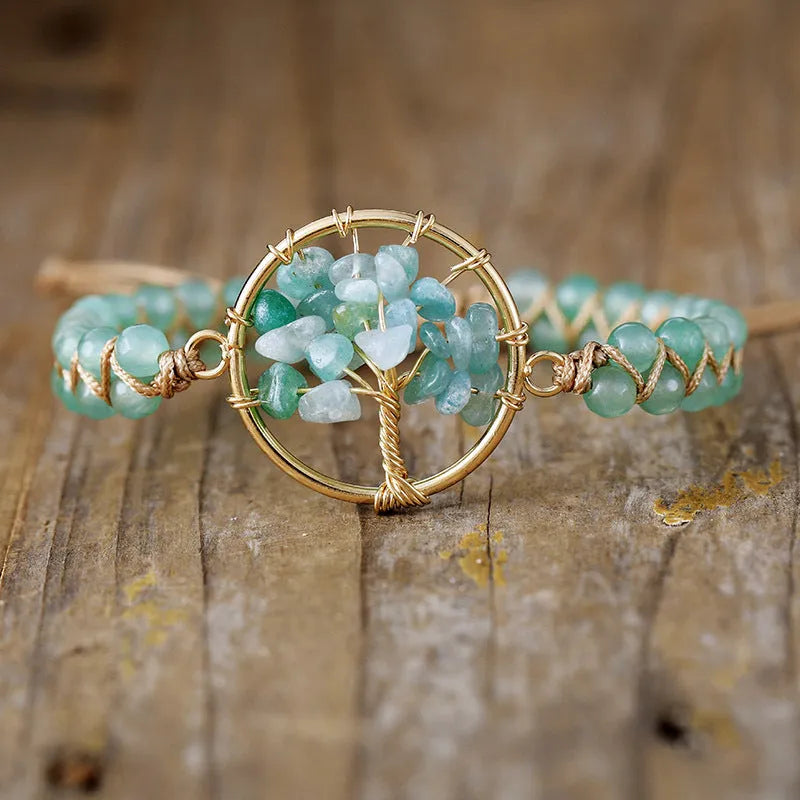 Pulsera Árbol de la Vida en Jade Verde