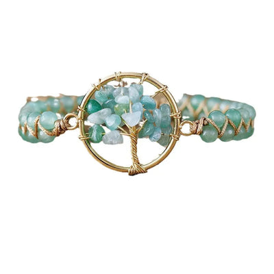 Pulsera Árbol de la Vida en Jade Verde