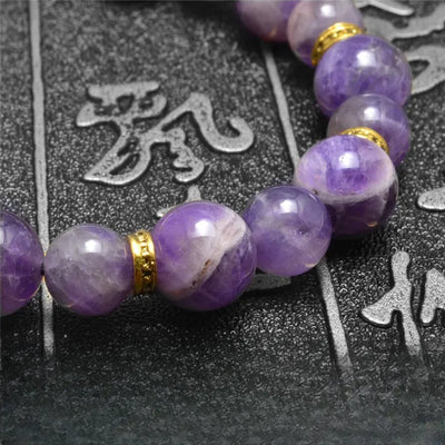 Pulsera Budista Tibetana Morada – Paz Interior y Equilibrio Espiritual