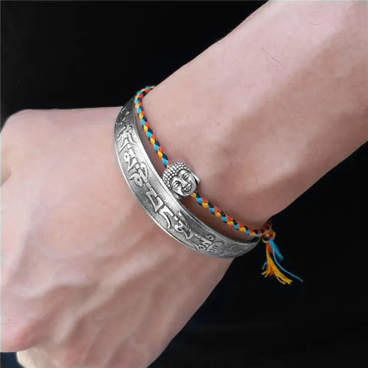 Pulsera Budista de 2 Piezas con Amuleto – Armonía, Fe y Estilo