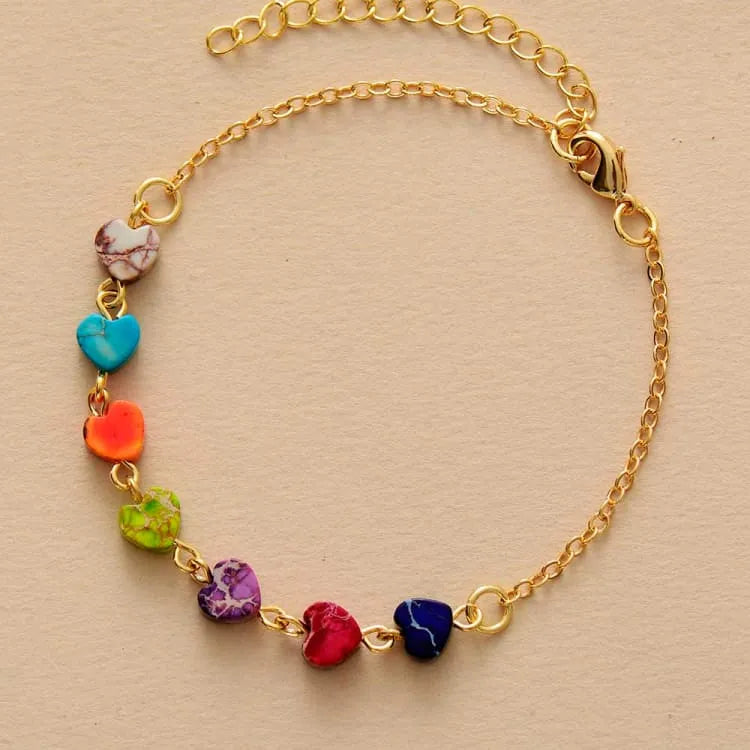 Pulsera Corazón Espiritual 7 Chakras – Armonía y Elegancia Energética