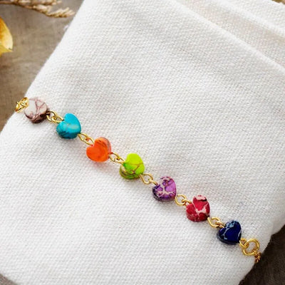Pulsera Corazón Espiritual 7 Chakras – Armonía y Elegancia Energética