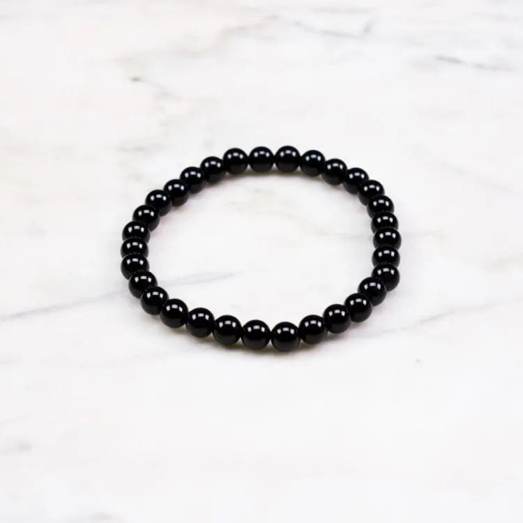 Pulsera Delgada de Turmalina Negra – Protección y Equilibrio Energético