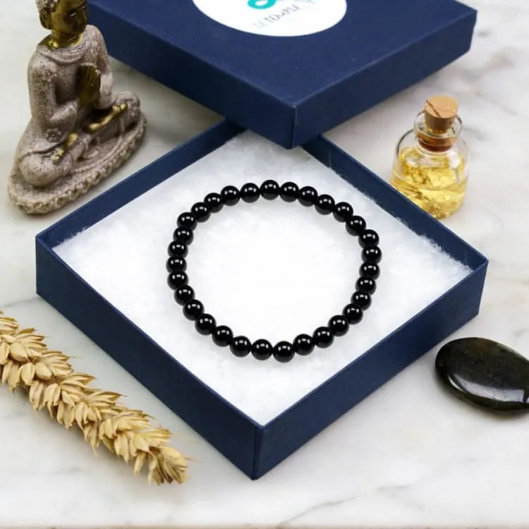 Pulsera Delgada de Turmalina Negra – Protección y Equilibrio Energético