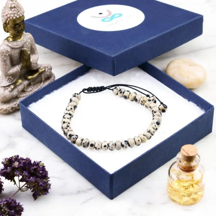 Pulsera "Estabilidad" en jaspe dálmata