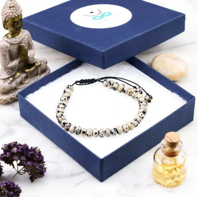 Pulsera "Estabilidad" en jaspe dálmata