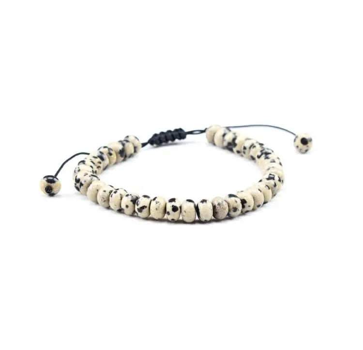 Pulsera "Estabilidad" en jaspe dálmata