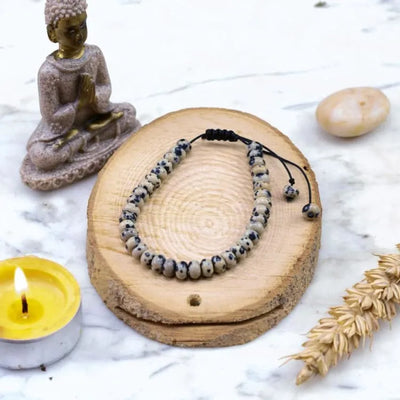 Pulsera "Estabilidad" en jaspe dálmata