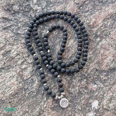 Pulsera Mala de piedra de lava