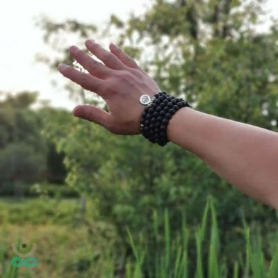 Pulsera Mala de piedra de lava