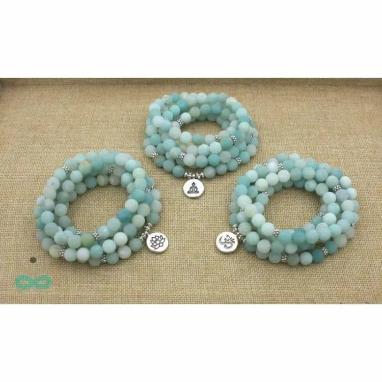 Pulsera Mala en piedra natural de larimar
