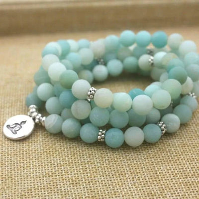 Pulsera Mala en piedra natural de larimar