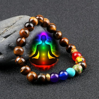 Pulsera Reiki 7 Chakras con perlas de piedras naturales