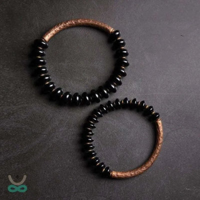 Pulsera "Resiliencia" en Cobre y Ónix – Fuerza, Equilibrio y Protección
