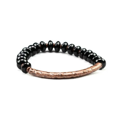 Pulsera "Resiliencia" en Cobre y Ónix – Fuerza, Equilibrio y Protección