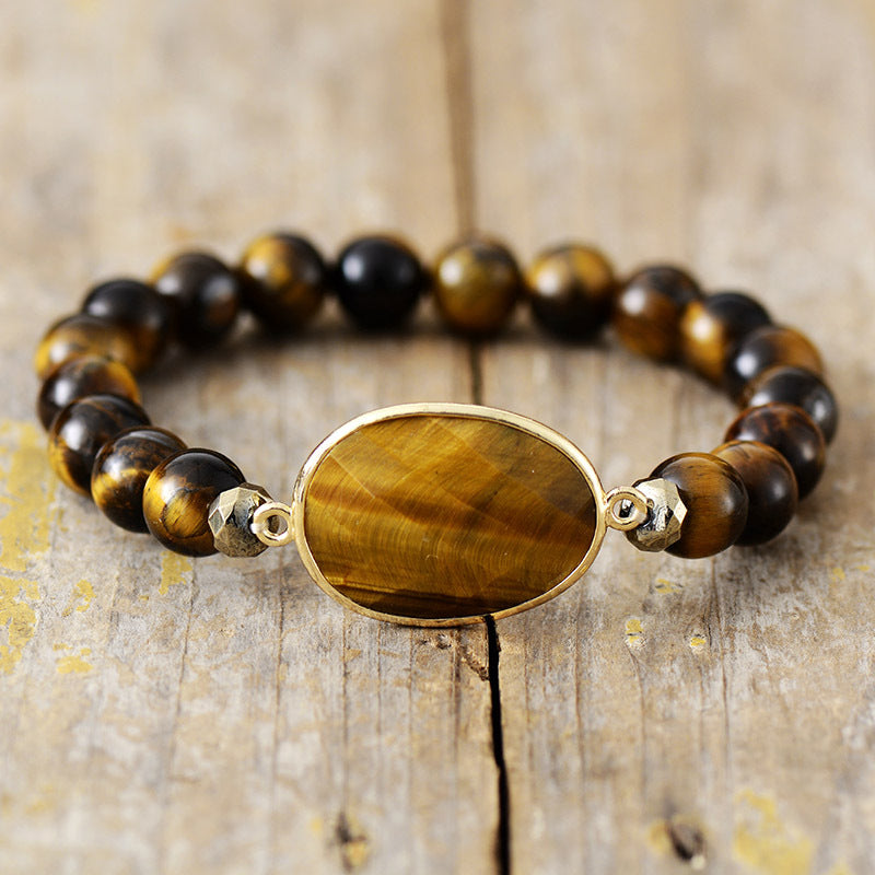 Pulsera artesanal de ojo de tigre: poder y protección personal