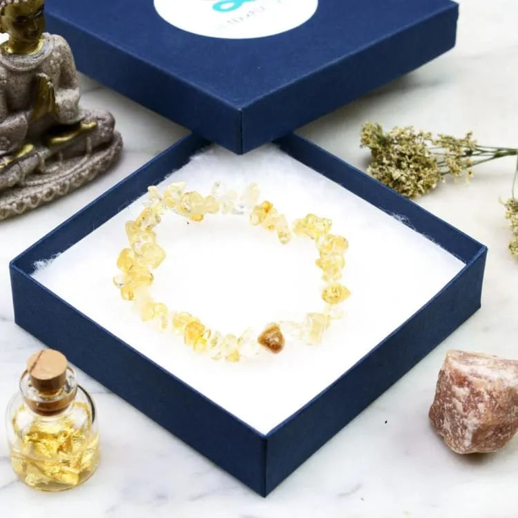 Pulsera barroca en citrino natural