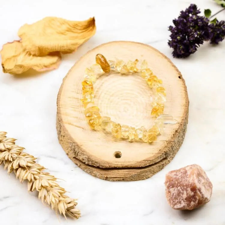 Pulsera barroca en citrino natural