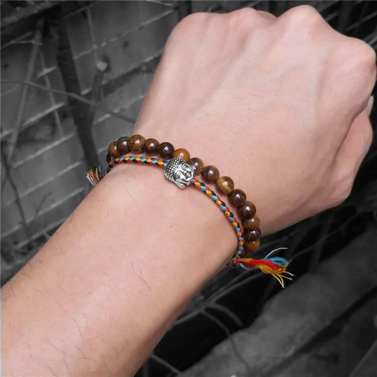 Pulsera budista de la suerte 2 piezas