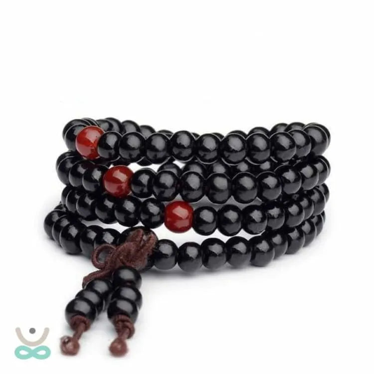 Pulsera budista de meditación - 108 cuentas de sándalo