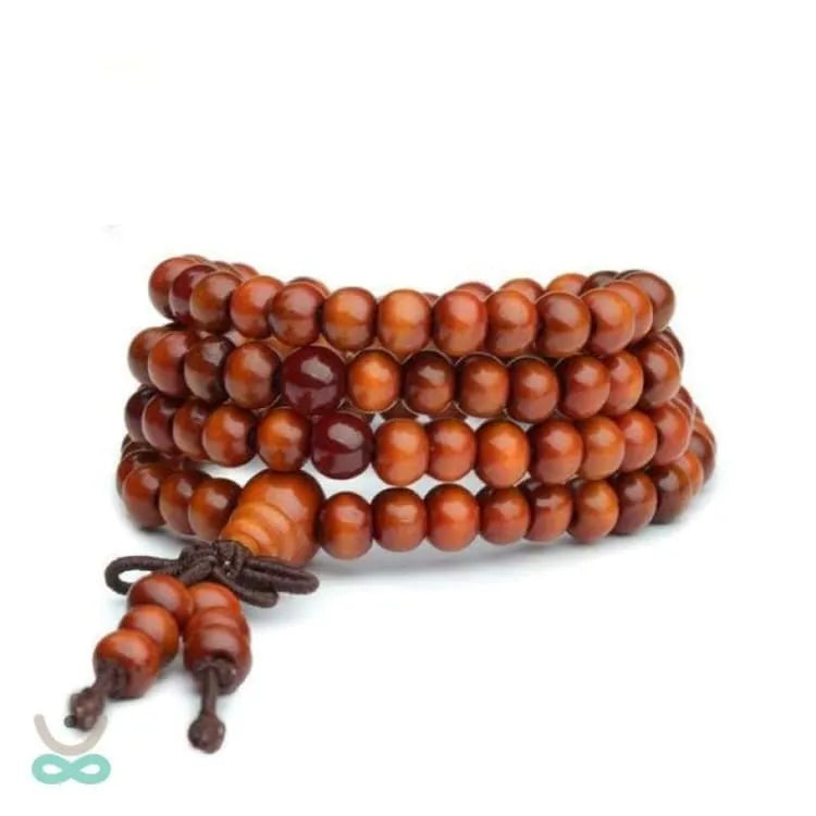 Pulsera budista de meditación - 108 cuentas de sándalo