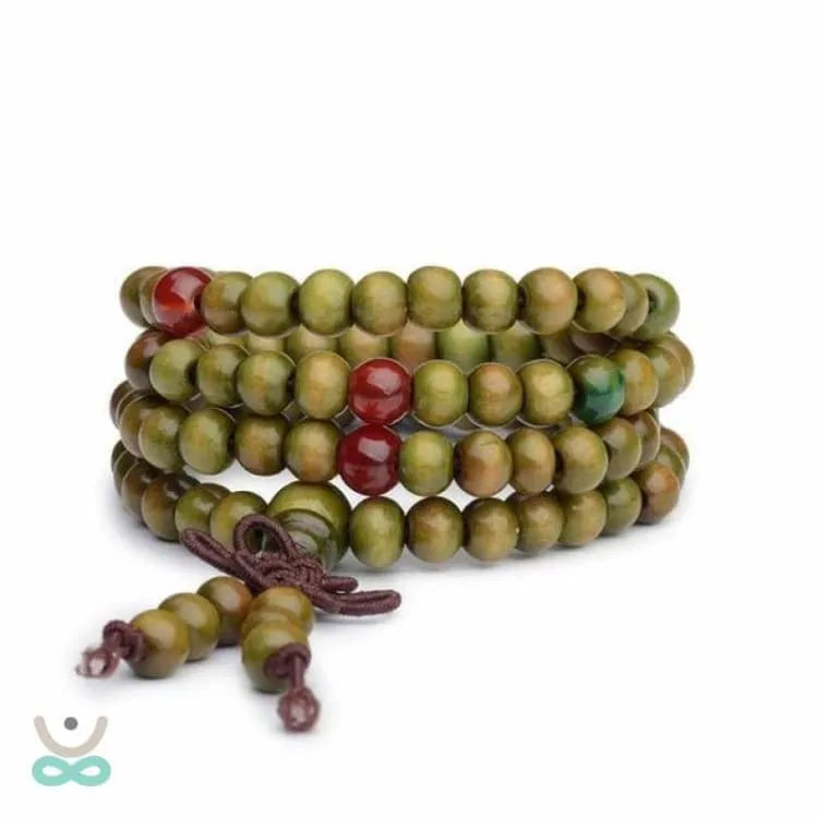 Pulsera budista de meditación - 108 cuentas de sándalo