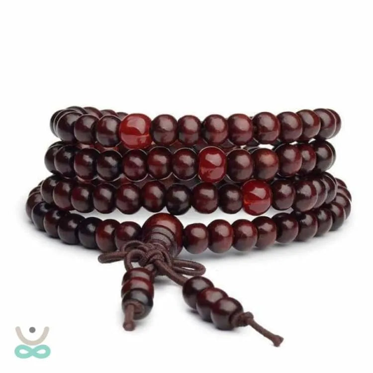 Pulsera budista de meditación - 108 cuentas de sándalo