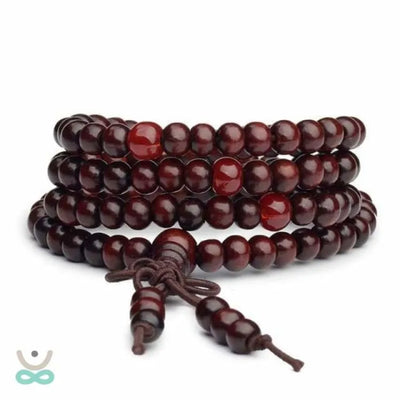 Pulsera budista de meditación - 108 cuentas de sándalo