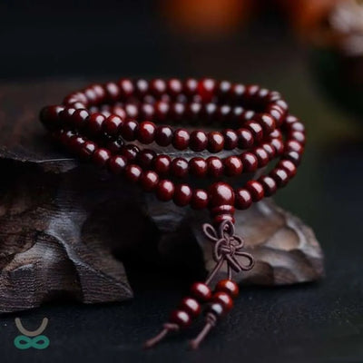 Pulsera budista de meditación - 108 cuentas de sándalo
