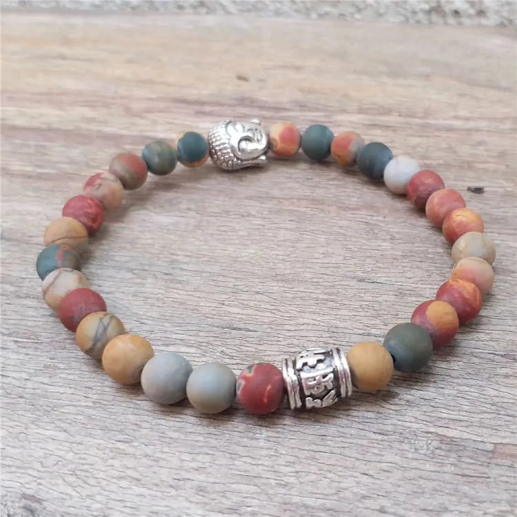 Pulsera budista tibetana con piedras Zen