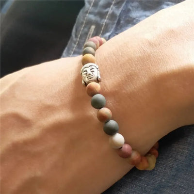 Pulsera budista tibetana con piedras Zen