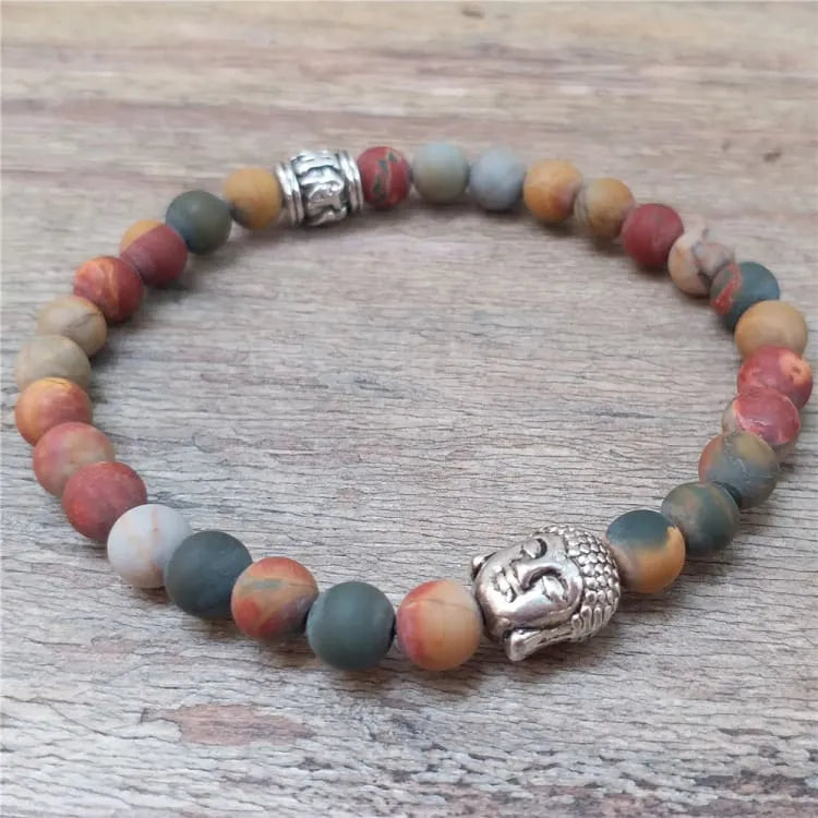 Pulsera budista tibetana con piedras Zen