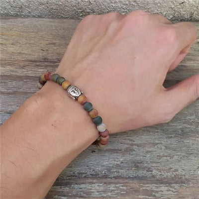 Pulsera budista tibetana con piedras Zen