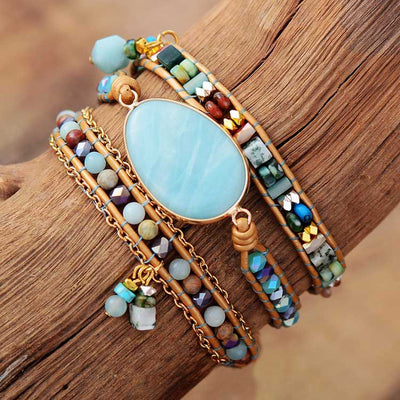 Pulsera de Amazonita Natural – Bienestar y Elegancia en tu Día a Día