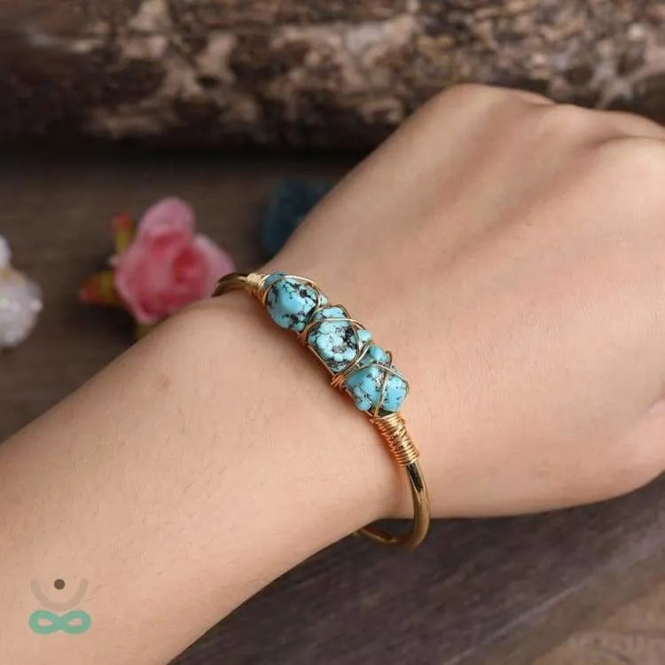 Pulsera de Cobre "Montaña Turquesa" – Energía, Estilo y Protección