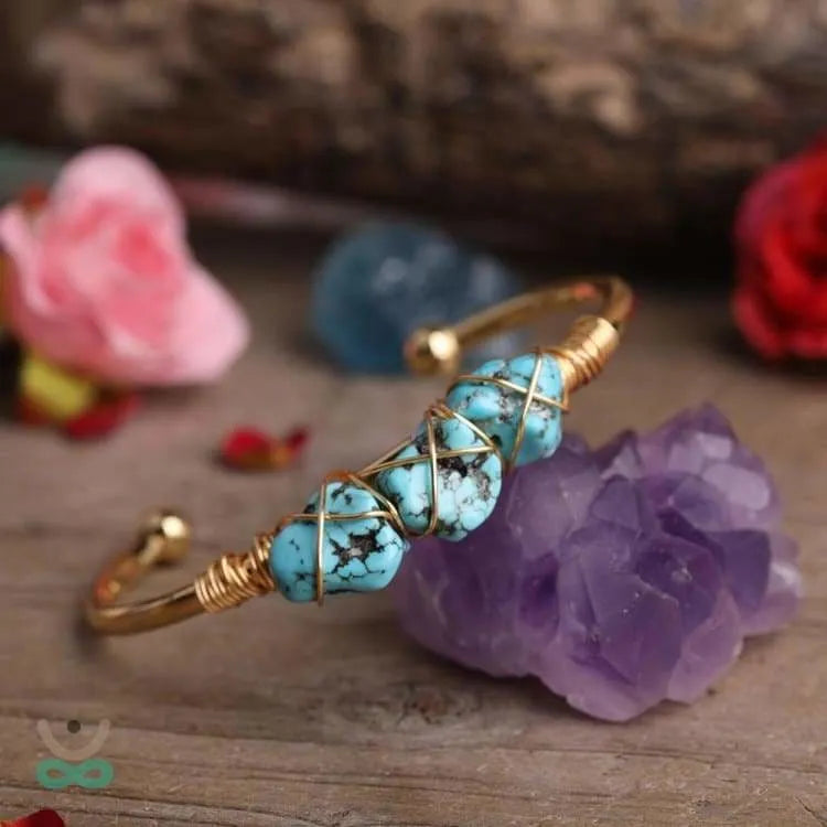 Pulsera de Cobre "Montaña Turquesa" – Energía, Estilo y Protección