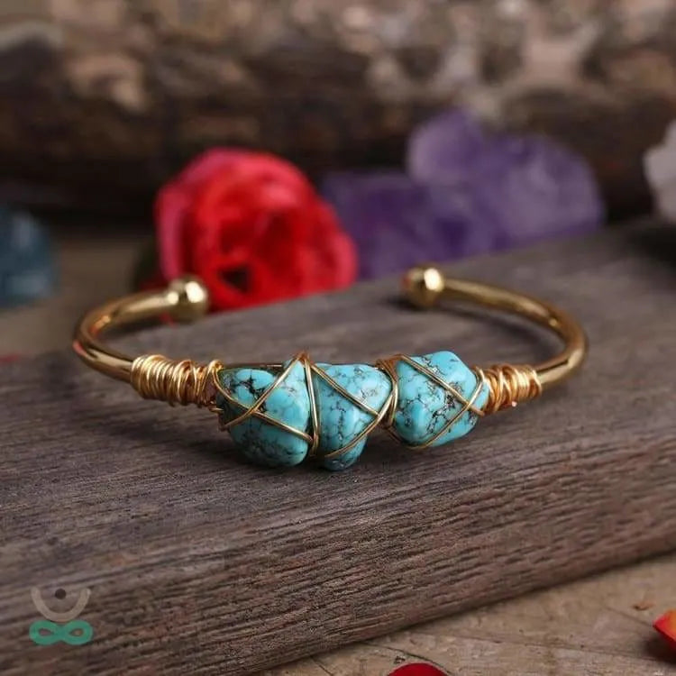Pulsera de Cobre "Montaña Turquesa" – Energía, Estilo y Protección
