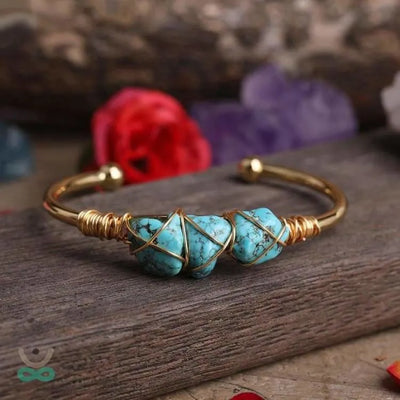 Pulsera de Cobre "Montaña Turquesa" – Energía, Estilo y Protección