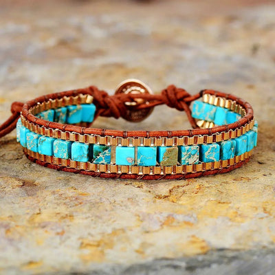 Pulsera de Cuarzo Azul Trenzada