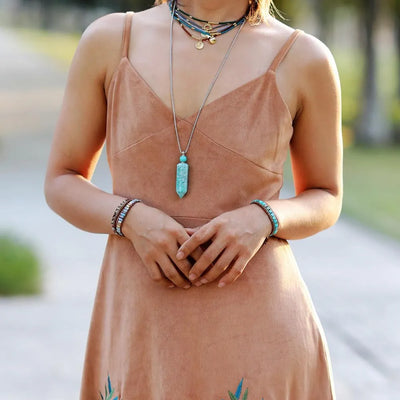 Pulsera de Cuarzo Azul Trenzada