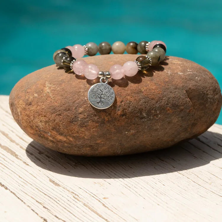 Pulsera de Cuarzo Rosa - Energía y Ternura